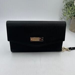 Kate Spade New York Saffiano Wristlet For Devices up to 5.7" Black Wallet Clutch